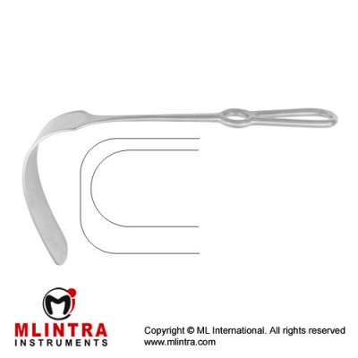 Kelly Retractor Stainless Steel, 27.5 cm - 10 3/4" Blade Size 205 x 38 mm